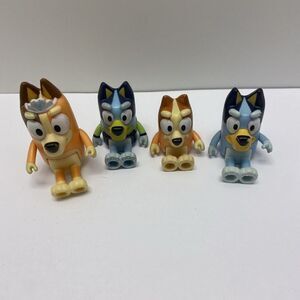 Bluey and Friends Bingo Orange Dog Posable Figure Lot of 4
